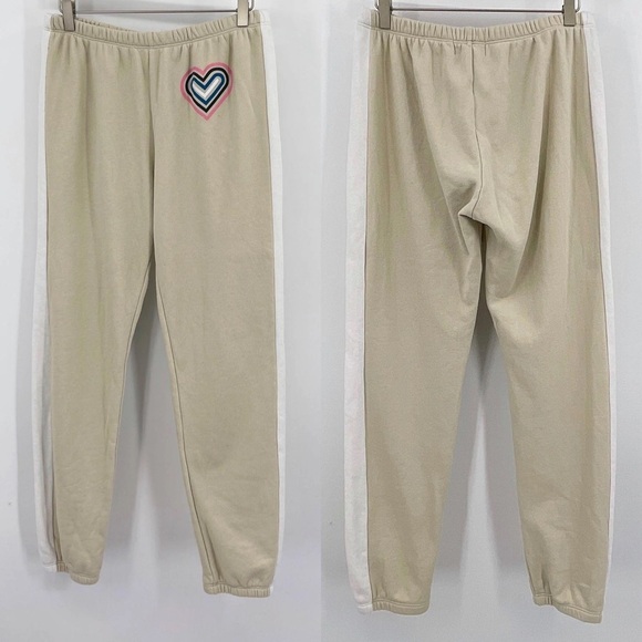 NWT  WILDFOX Womens Sweatpants S Retro Fox Heart Track Pants Jogger Lounge NWT - Picture 3 of 12